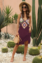 Load image into Gallery viewer, Geometric V-Neck Spaghetti Strap Cover Up Dress
