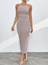 Load image into Gallery viewer, Round Neck Wrap Midi Cami Dress
