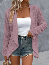 Load image into Gallery viewer, Eyelet Roll-Tab Sleeve Cardigan
