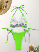 Load image into Gallery viewer, Textured Halter Neck Two-Piece Bikini Set
