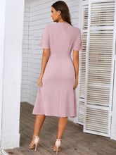 Load image into Gallery viewer, Round Neck Short Sleeve Midi Dress
